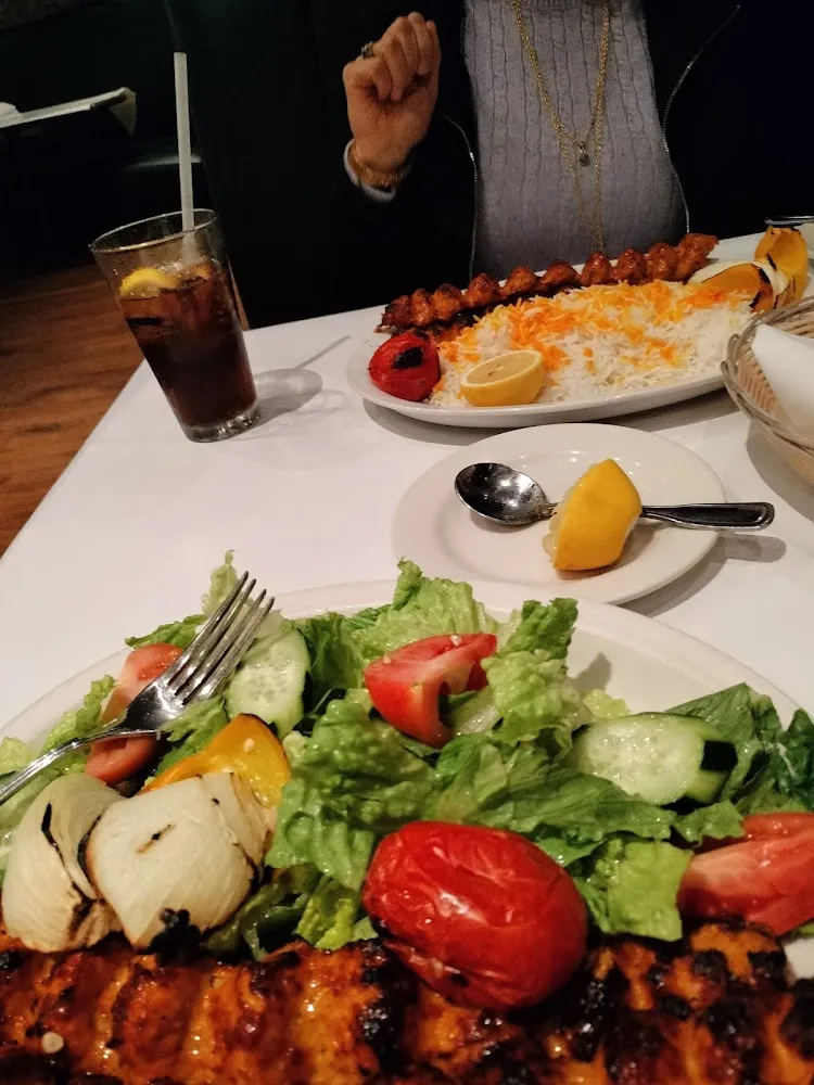 Kebab with Greek Salad